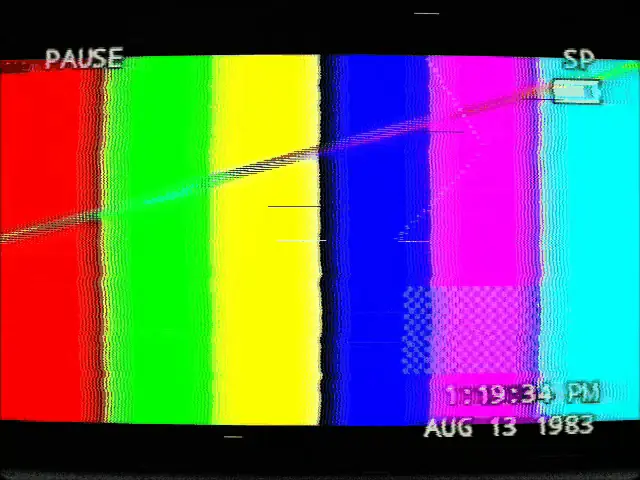 A frame from a video dubbed through VHS-88, with tape wobble and a burned-in date stamp.
